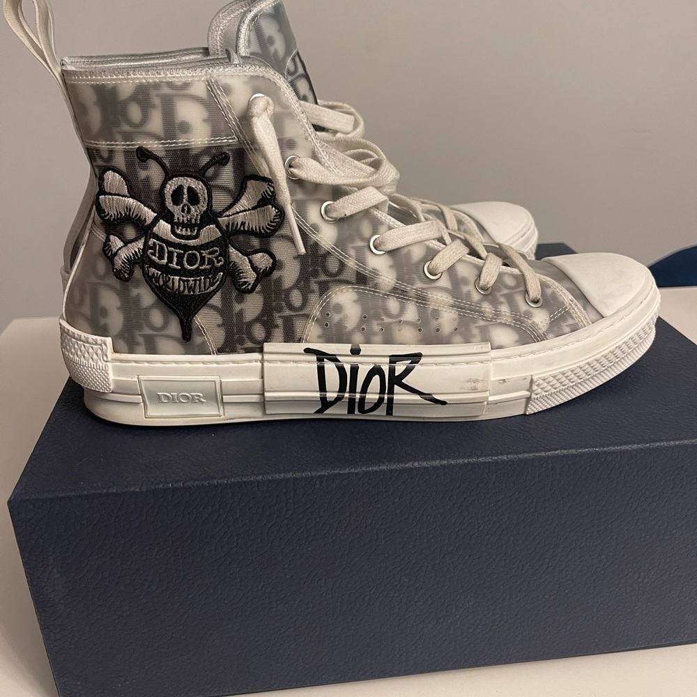 Christian Dior Men Shoes Black/White Size 44